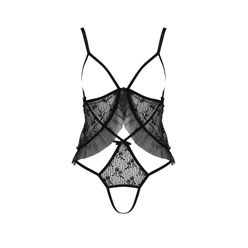 Боди монокини с открытой грудью Passion JUSTINA BODY S/M, black