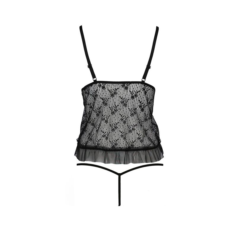 Боди монокини с открытой грудью Passion JUSTINA BODY S/M, black