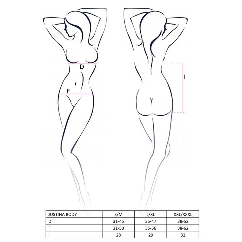 Боди монокини с открытой грудью Passion JUSTINA BODY S/M, black
