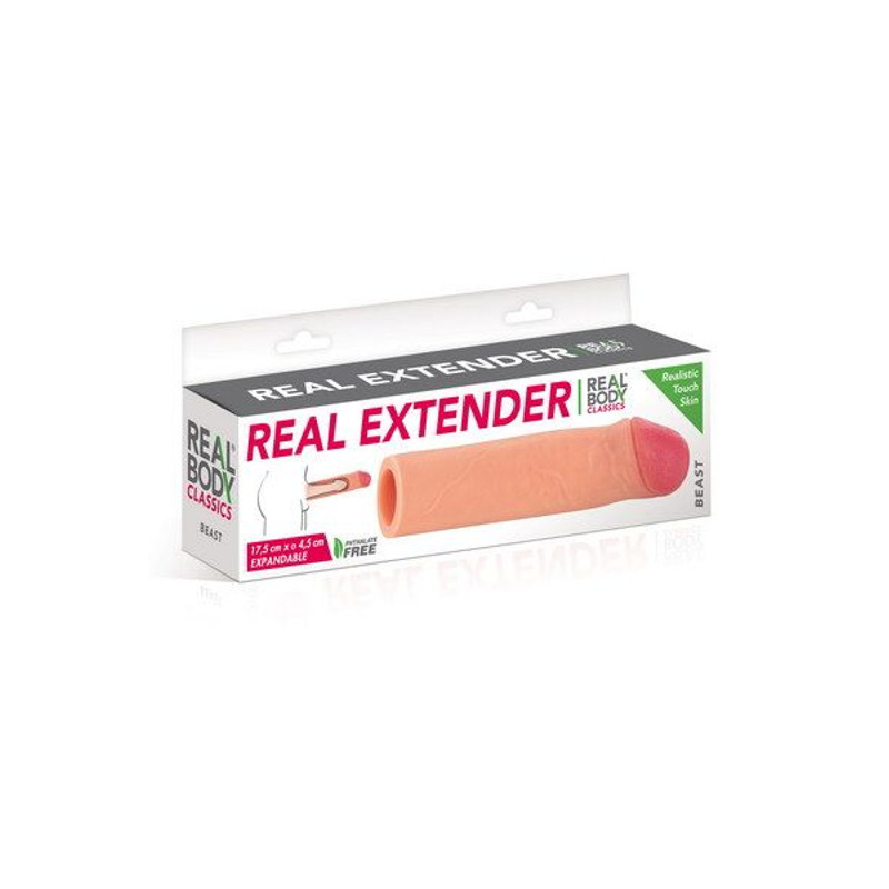 Насадка на член Real Body - Real Extender BEAST с приоткрытой головкой