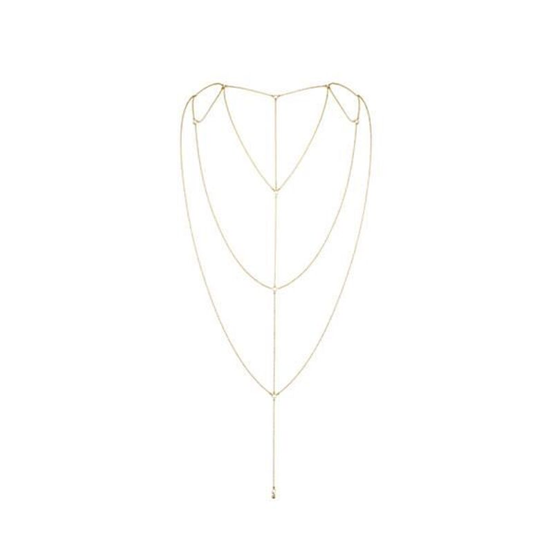 Цепочка для спины Bijoux Indiscrets Magnifique Back and Cleavage Chain - Gold, украшение для тела