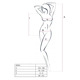 Бодистокинг с имитацией корсетной шнуровки Passion BS094 One Size, white, цветочный узор, с доступом