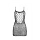Ажурное мини-платье на тонких бретелях Passion BS096 One Size, white, плетение на груди