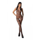Бодистокинг с плетением на животике Passion BS100 One Size, black, декоративный шов, с доступом