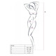 Бодистокинг с плетением на животике Passion BS100 One Size, white, декоративный шов, с доступом