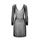 Полупрозрачное мини-платье Passion BS101 One Size, black, рукава-митенки