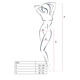 Эротические колготки-бодистокинг со шнуровкой на бедрах Passion S026 One Size, black, с доступом