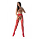 Эротические колготки-бодистокинг со шнуровкой на бедрах Passion S026 One Size, red, с доступом