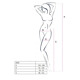 Эротические колготки-бодистокинг с тонкими подвязками Passion S028 One Size, white, открытый доступ