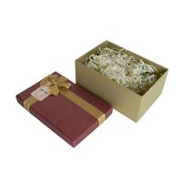 Подарункова коробка з бантом бордово-золота, S — 21,5×14,5×9,7 см Подарункова коробка з бантом бордово-золота, S — 21,5×14,5×9,7 см
