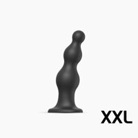 Насадка для страпона Strap-On-Me Dildo Plug Beads Black XXL Насадка для страпона Strap-On-Me Dildo Plug Beads Black XXL