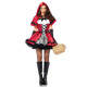 Эротический костюм Красной шапочки Leg Avenue Gothic Red Riding Hood M, платье, накидка