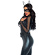 Эротический костюм супергероя-кошечки Leg Avenue Wicked Kitty S, комбинезон, пояс, маска, ушки