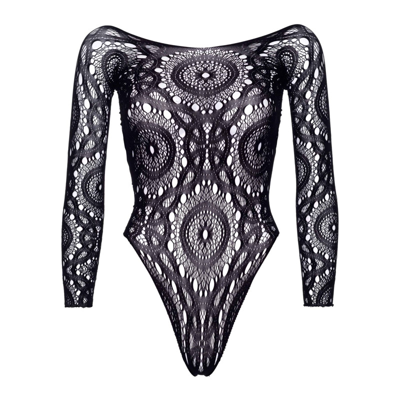 Эротическое боди-бодистокинг Leg Avenue Snap crotch thong back teddy Black S/M