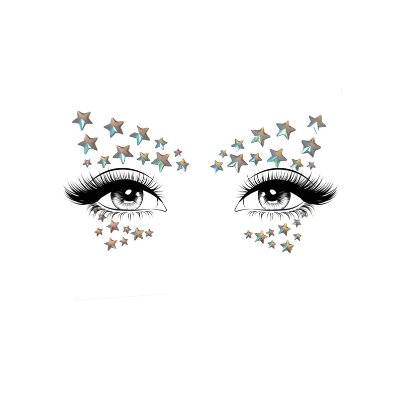 Украшение-звездочки для тела Leg Avenue Celeste face jewels sticker, наклейки, светятся в темноте