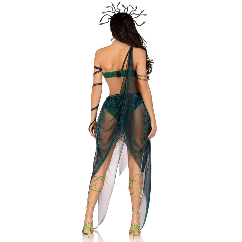 Эротический костюм Медузы Горгоны Leg Avenue Medusa Costume L, топ, юбка, нарукавники, украшения