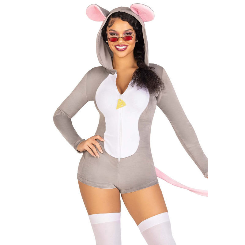Комбинезон-костюм мышки Leg Avenue Comfy Mouse L, с капюшоном