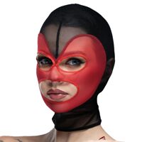 Маска сердце сетка с открытым ртом и глазами Feral Feelings - Hearts Mask Black/Red Маска сердце сетка с открытым ртом и глазами Feral Feelings - Hearts Mask Black/Red