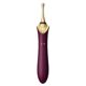 Мультифункциональный вибратор Zalo — Bess 2 Velvet Purple, 4 насадки, подогрев