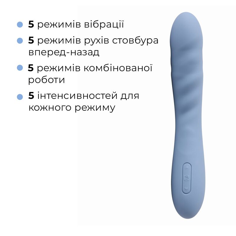 Смарт-вибратор с пульсацией Svakom Ava Neo, Cornflower Blue, 15 режимов работы, водонепроницаемый