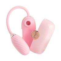 Вакуумный клиторальный стимулятор Otouch Louis Vibrate Pink с виброяйцом, в кейсе