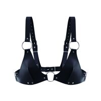 Лиф из натуральной кожи Feral Feelings - Bikini Top Black