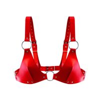 Лиф из натуральной кожи Feral Feelings - Bikini Top Red
