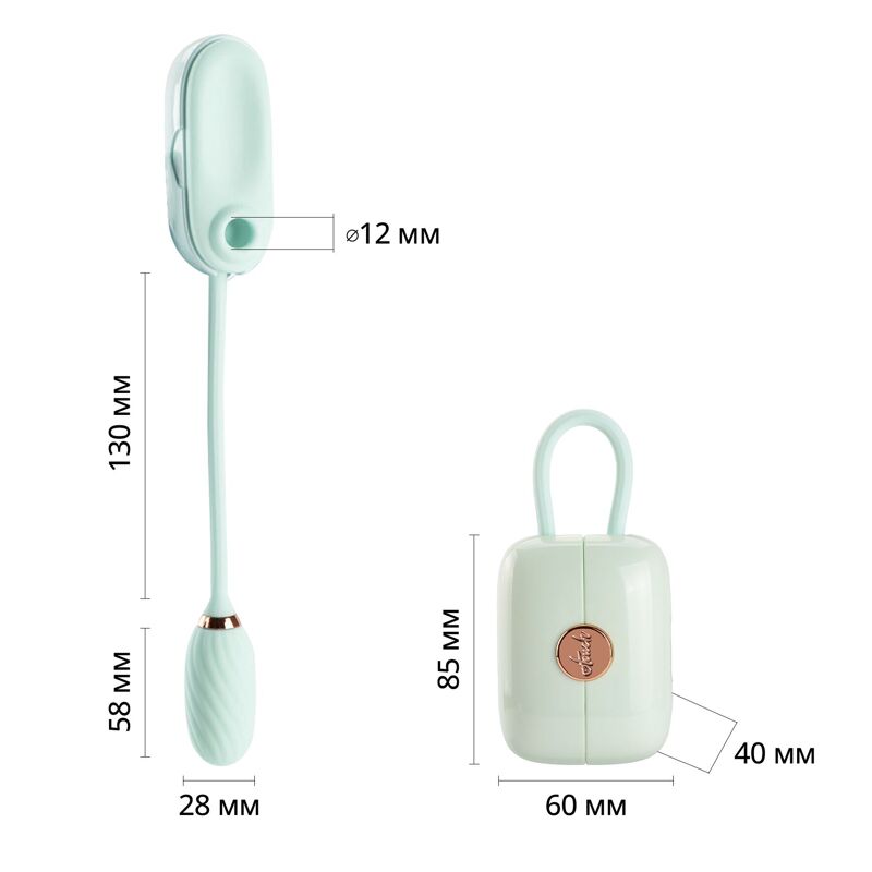 Вакуумный клиторальный стимулятор Otouch Louis Vibrate Teal с виброяйцом, в кейсе
