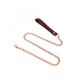 Кожаный ошейник с поводком Liebe Seele Wine Red Collar and Leash, 3 кольца для крепления