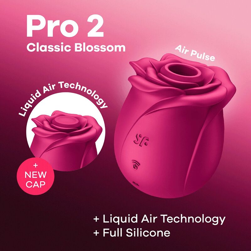 Вакуумный клиторальный стимулятор Satisfyer Pro 2 Classic Blossom, технология Liquid Air