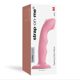 Насадка для страпона с двойной точечной пульсацией Strap-On-Me TAPPING DILDO WAVE – CORAL PINK, М