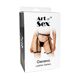 Гартеры украшенные кольцами Art of Sex - Geneva, Натуральная кожа, Размер XS-M