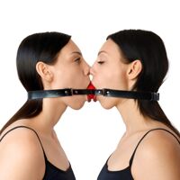 Подвійний кляп Art of Sex - Twins, натуральна шкіра Подвійний кляп Art of Sex - Twins, натуральна шкіра