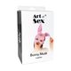 Кожаная маска Зайки Art of Sex - Bunny mask, цвет Белый