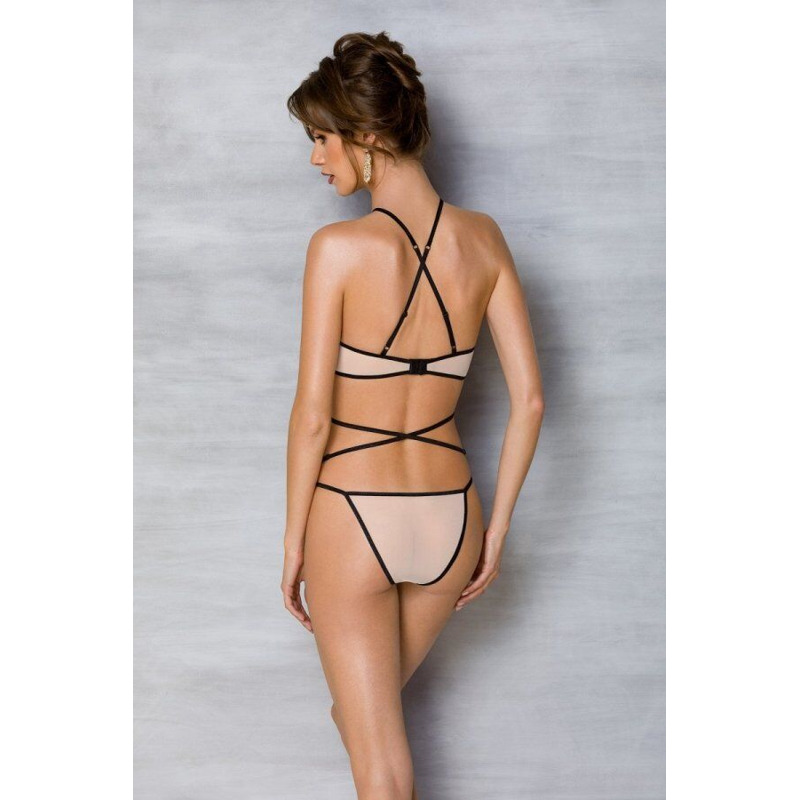 Комплект белья Passion CHIKA SET, L/XL, cream, топ, трусики