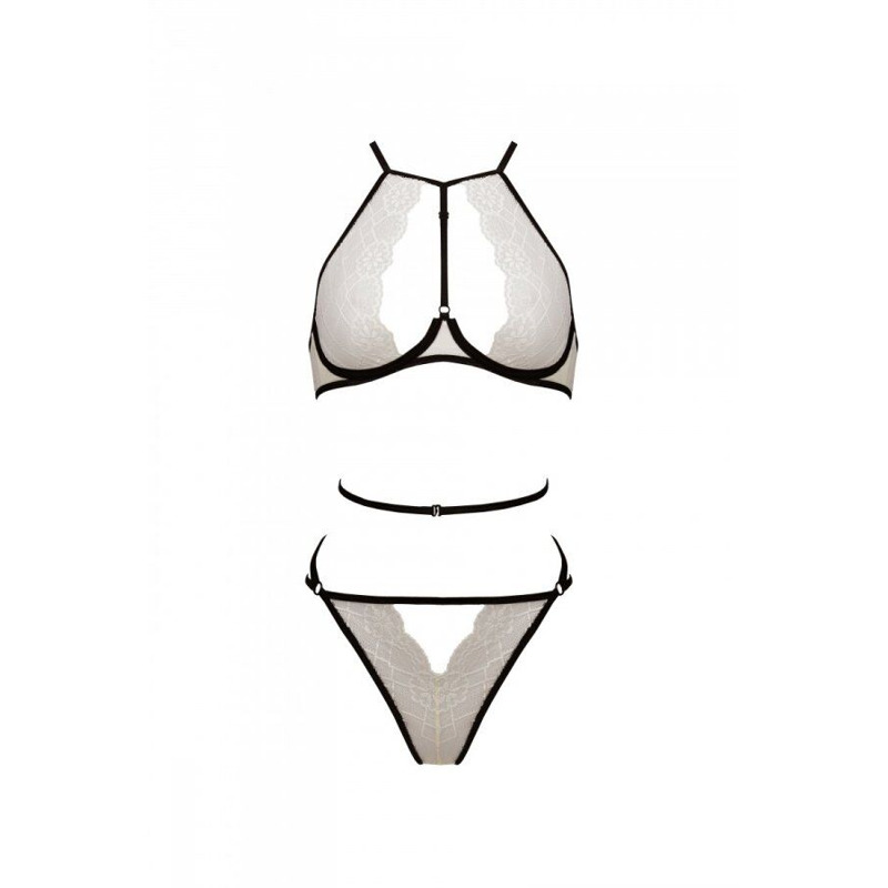 Комплект белья Passion CHIKA SET, XXL/XXXL, cream, топ, трусики