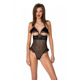 Эротическое боди Passion DOLLY BODY, L/XL, black, с открытыми чашками