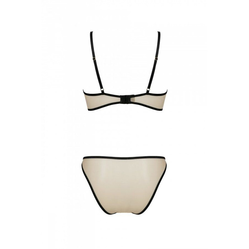 Комплект Passion LORINA SET, S/M, beige, бюстгальтер и трусики