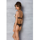 Эротическое боди Passion MARINA BODY, S/M, beige, с открытыми чашками