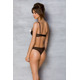 Эротическое боди Passion MARINA BODY, L/XL, black, с открытыми чашками