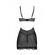 Эротический пеньюар Passion MARINA CHEMISE, XXL/XXXL, black