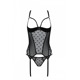 Корсет Passion MARINA CORSET, L/XL, black, с открытыми чашками