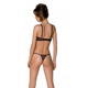 Эротический комплект Passion MARINA SET WITH OPEN BRA, S/M, black, открытые чашки