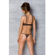 Эротический комплект Passion MARINA SET WITH OPEN BRA, S/M, black, открытые чашки