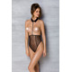 Эротическое боди Passion TRISHA BODY, L/XL, black, с открытыми чашками