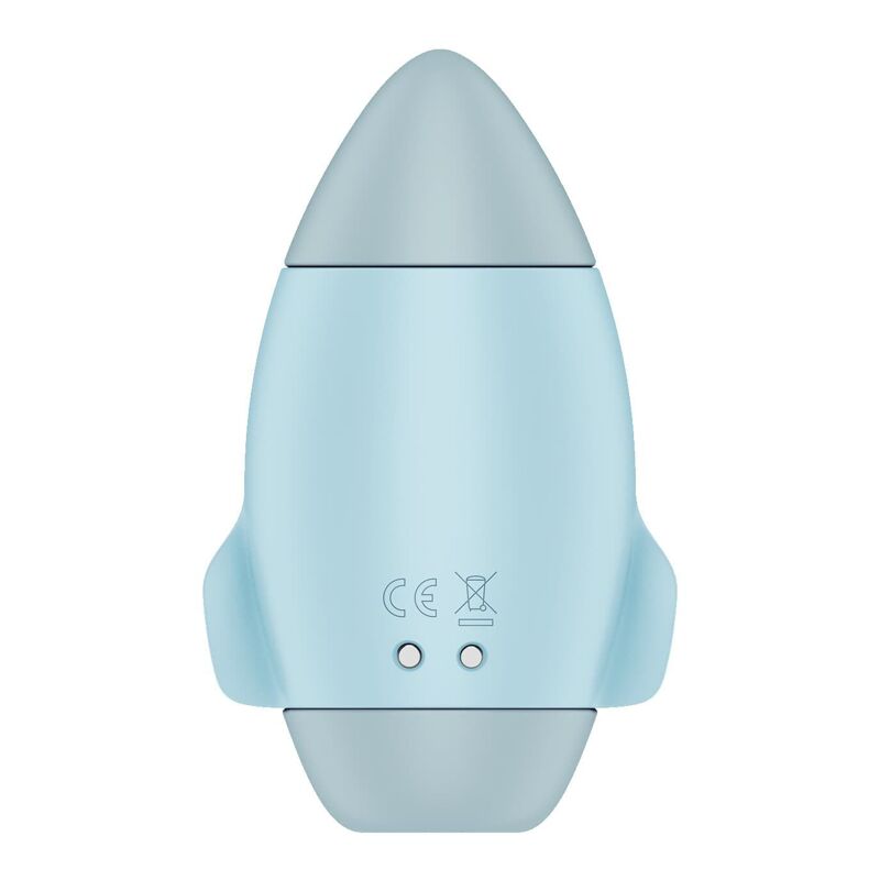 Вакуумный стимулятор с вибрацией Satisfyer Mission Control Blue, 2 независимых мотора