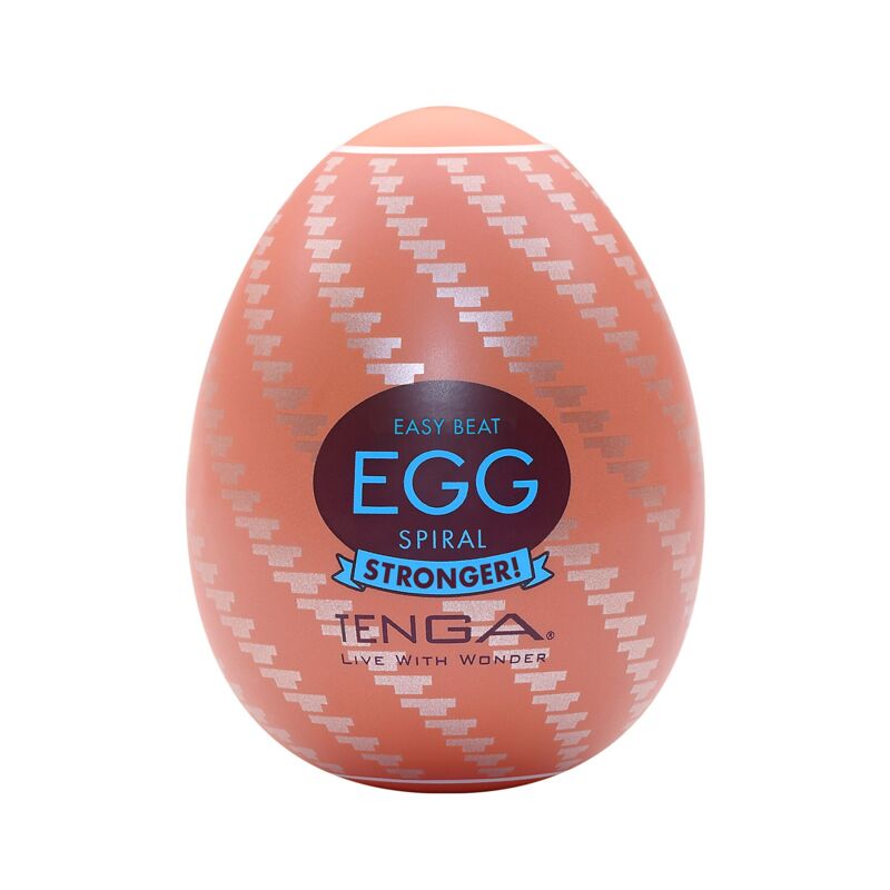 Мастурбатор-яйцо Tenga Egg Spiral, плотный TPE, пробник лубриканта 5 мл