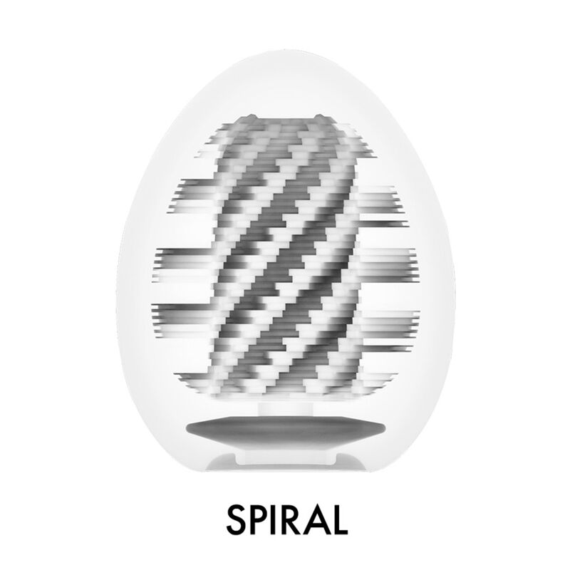 Мастурбатор-яйцо Tenga Egg Spiral, плотный TPE, пробник лубриканта 5 мл