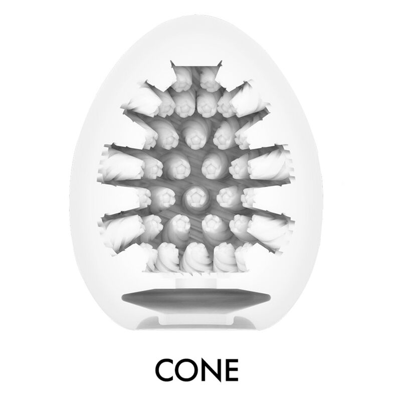 Мастурбатор-яйцо Tenga Egg Cone, плотный TPE, пробник лубриканта 5 мл