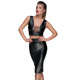(SALE) Юбка Noir Handmade F152 Powerwetlook pencil skirt - S